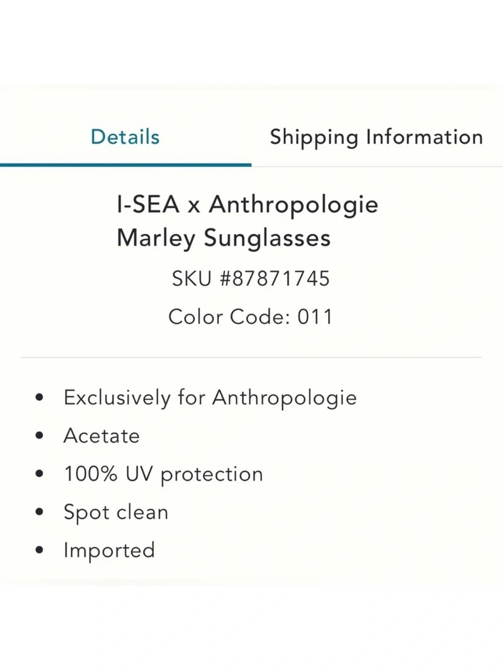 Anthropologie Tortoiseshell and White Oval Sunglasses - Brown Lenses